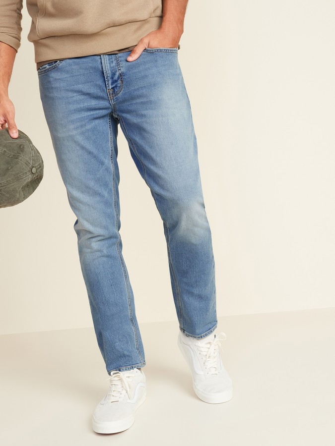 Old Navy Slim 24/7 Built-In Flex Medium-Wash Jeans for Men - ShopStyle