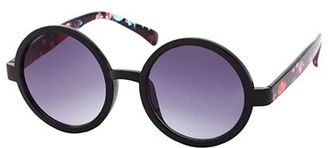 Wanderlust Floral Wing Round Sunglasses