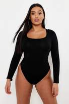 Thumbnail for your product : boohoo Plus Basic Extreme Scoop Jersey Bodysuit