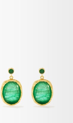 Jade Jagger Maiden Emerald & 18kt Gold Earrings