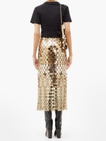 Thumbnail for your product : Paco Rabanne High-rise Chainmail Midi Skirt - Gold