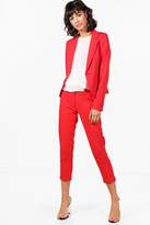 Thumbnail for your product : boohoo Emily Crop Woven Tailored Trouser