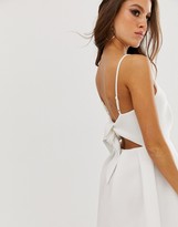 Thumbnail for your product : ASOS DESIGN bow back midi prom dress