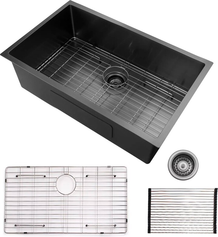 Alwen 30 x 21 Inch Brushed Stainless Steel Single Bowl Undermount