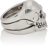 Thumbnail for your product : Alexander McQueen Men's Divided-Skull Ring - Silver
