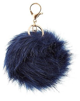 Charlotte Russe Faux Fur Ball Keychain