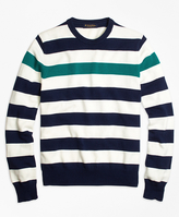 Thumbnail for your product : Brooks Brothers Contrast Chest Stripe Crewneck Sweater