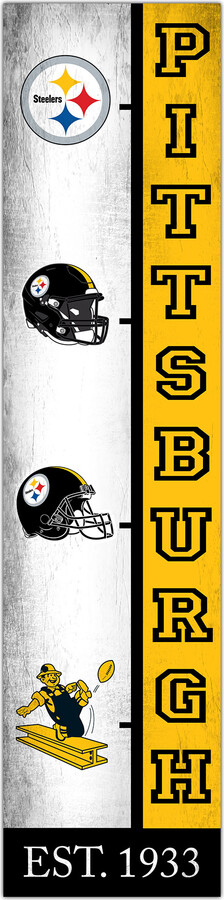 Pittsburgh Steelers 6" x 24" Progression Wood Sign