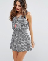 Thumbnail for your product : Seafolly Tassel Lace Up Beach Playsuit