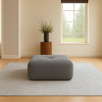 Modular Cloud Memory Foam Ottoman, No Assembly Required