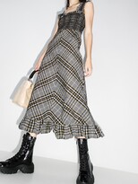 Thumbnail for your product : Ganni Checked Seersucker Midi Dress