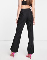 Thumbnail for your product : C/Meo Magnetised tie waist flared pants in black