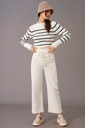 Paige Carly Wide-Leg Jeans White - ShopStyle