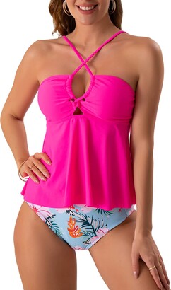 Eomenie One Piece Swimdress Swimsuits for Women Tummy Control Slimming Swim  Dresses Skirt Bathing Suit 
