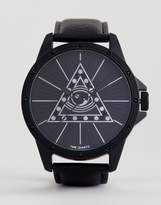 Thumbnail for your product : ASOS DESIGN Oversized Watch In Black With Crystals