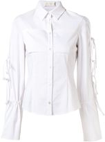 Thumbnail for your product : Christian Siriano tie sleeve shirt - women - Cotton - 6