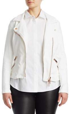 Marina Rinaldi Ashley Graham x Camogli Denim Zipper Jacket