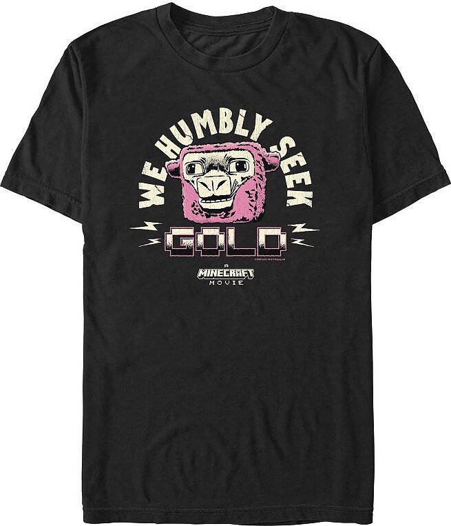 Minecraft Big & Tall Movie We Humbly Seek Gold Graphic Tee