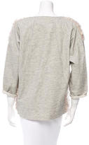 Thumbnail for your product : Derek Lam Crew Neck Faux Fur-Trimmed Sweater
