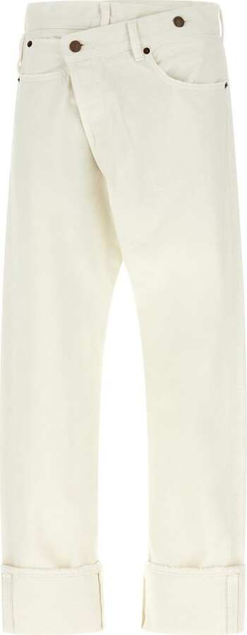 R 13 Cuffed Crossover Jeans