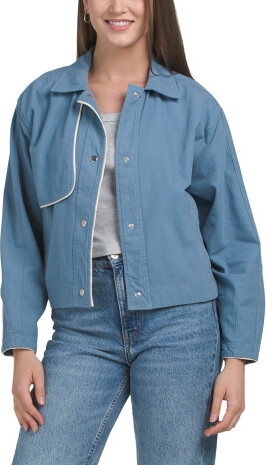 TJMAXX Contrast Trim Jacket For Women, Cotton