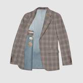 Thumbnail for your product : Gucci Retro check wool single breasted jacket