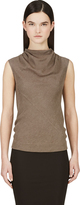 Thumbnail for your product : Rick Owens Grey Sleeveless Bias Cut Bonnie Blouse