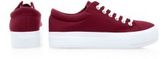 Thumbnail for your product : New Look Wide Fit Dark Red Flatform Plimsolls