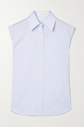 Michael Kors Collection - Striped Organic Cotton-poplin Shirt - Blue