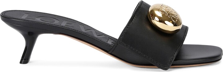 Loewe Leather Pebble Mules 45
