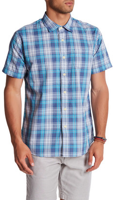 Grayers Anderson Poplin Plaid Regular Fit Short Sleeve Shirt