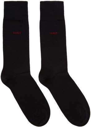 HUGO Two-Pack Black and Red RS Uni Socks