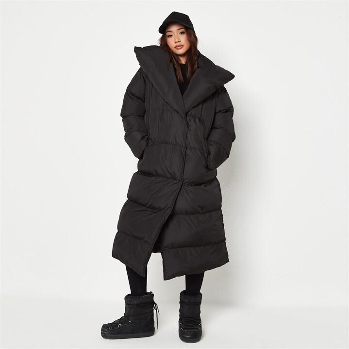 Long Puffer Black Puffer Jacket Missguided Missguided Black Puffer