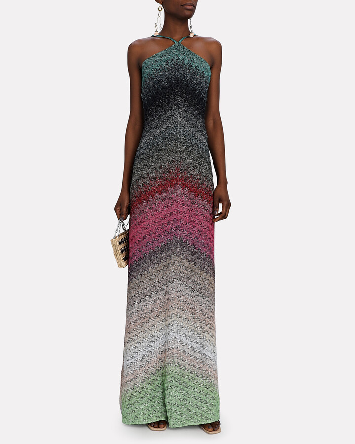 Missoni OpenBack CrochetKnit Maxi Dress ShopStyle