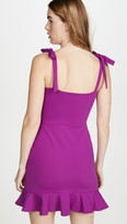 Thumbnail for your product : Susana Monaco Tie Strap Ruffle Hem Dress