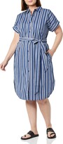 Thumbnail for your product : Amazon Essentials Women's Short Sleeve Button Front Belted Shirt Dress