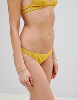 Thumbnail for your product : Playful Promises Ribbed Textured Eyelet Bikini Bottoms