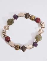 Thumbnail for your product : M&S Collection Etched Charm Stretch Bracelet