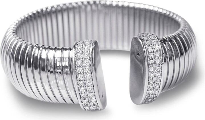 CZ by Kenneth Jay Lane Pave CZ Open Cuff Bracelet