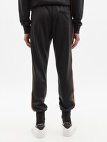 Thumbnail for your product : Paul Smith Side-stripe Wool-jersey Track Pants - Dark Khaki