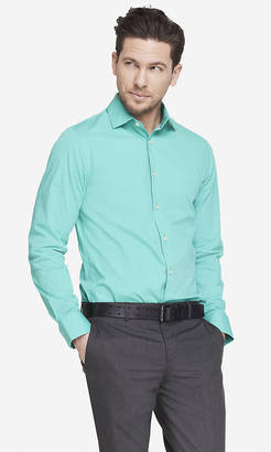 Express Fitted 1mx Spread Collar Shirt