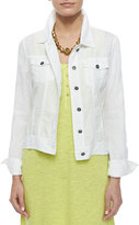 Thumbnail for your product : Eileen Fisher Organic Linen Jean Jacket, White