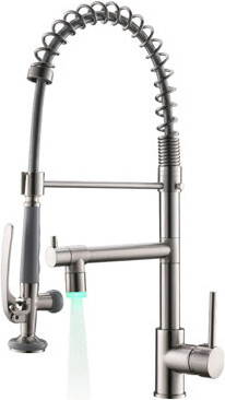 Tryimagine Kitchen Faucet Pull Down Sprayer Brushed NickelSingle Handle Kitchen Sink Faucet