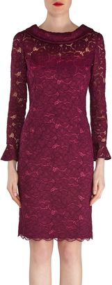 Gina Bacconi Dainty corded rose lace dress