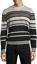 Thumbnail for your product : Diesel Striped Crewneck Sweater, Black