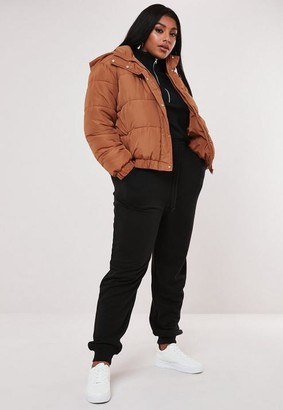 plus size puffer coat with belt