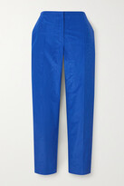 Thumbnail for your product : Nina Ricci Cropped Cotton-blend Moire Straight-leg Pants