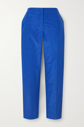 Nina Ricci Cropped Cotton-blend Moire Straight-leg Pants