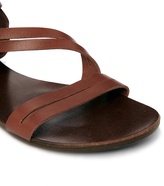 Thumbnail for your product : Faith Tan Flat Ankle Strap Sandals