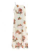 Thumbnail for your product : I Blues Womens Sera Frill Neck White Peach Maxi Dress